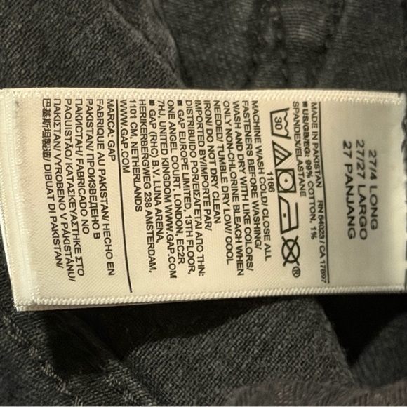 Gap Wide Leg Women’s Jeans High Rise in Black - size 4L - Picture 9 of 10